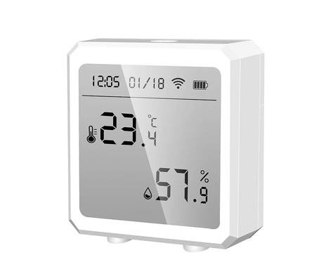 Беспроводной Wi-Fi датчик температуры и влажности Tuya Humidity Sensor mir-te 200, Белый