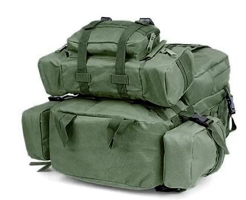 Рюкзак тактичний, військовий MT50, 50 л. з підсумками та MOLLE Green, Зелений