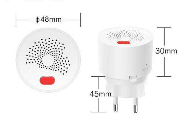 Безпровідний датчик витоку природного газу Tervix Pro Line ZigBee GAS Sensor V2, Білий