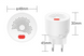 Безпровідний датчик витоку природного газу Tervix Pro Line ZigBee GAS Sensor V2, Білий
