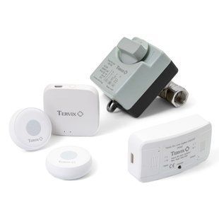 Система захисту від потопу для розумного будинку Tervix ZigBee Water Stop на 1 трубу 1/2", Білий