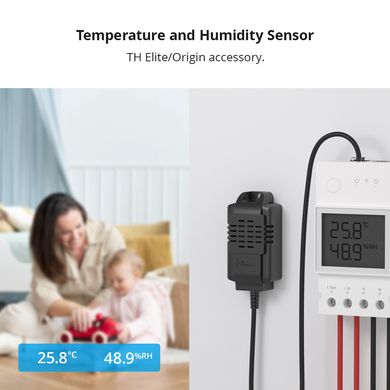 Wi-Fi реле Sonoff ThR316 (TH16) з датчиком температури та вологості Sonoff THS01 (am2301), Білий