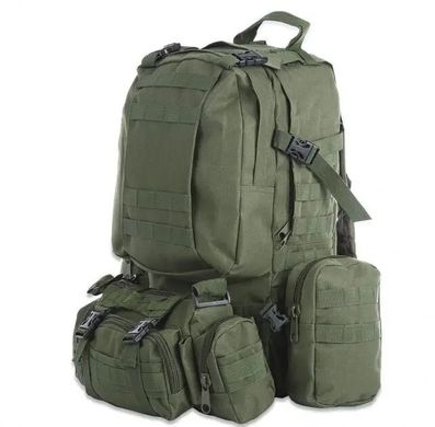 Рюкзак тактический, военный MT50, 50 л. с подсумками и MOLLE Green, Зелёный