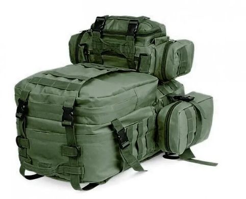 Рюкзак тактический, военный MT50, 50 л. с подсумками и MOLLE Green, Зелёный