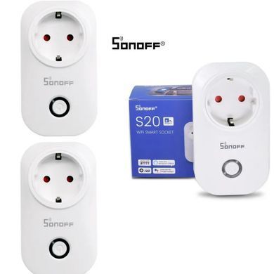 Умная розетка Sonoff s20, Белый