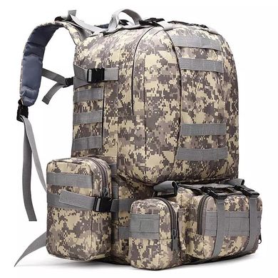 Рюкзак тактический, военный MT50, 50 л. с подсумками и MOLLE Pixel, ассорти