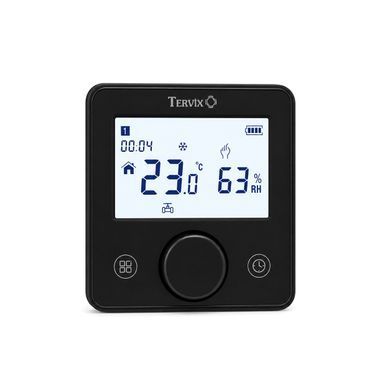 Беспроводной комнатный термостат TZR Tervix Pro Line ZigBee+RF черный, Черный