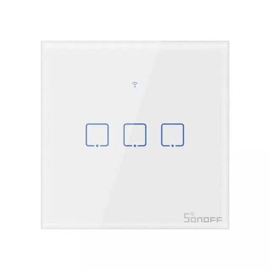 Сенсорий Wi Fi вимикач Sonoff TX T2eu3c RF 433 МГц, Білий