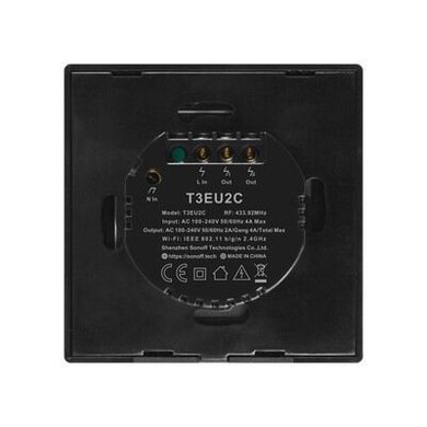Сенсорний Wi-Fi вимикач Sonoff TX T3eu3c, Черный