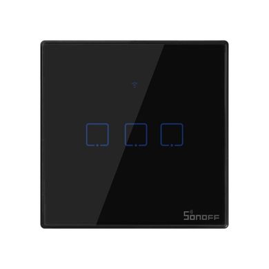 Сенсорный Wi-Fi выключатель Sonoff TX T3eu3c, Черный