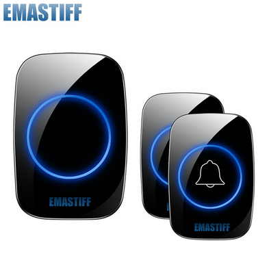 Дверний бездротовий дзвінок Emastiff A12 з двома кнопками виклику, Черный