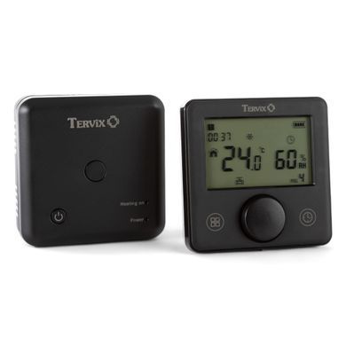 Безпровідний кімнатний термостат з Wi-Fi управлінням Tervix Pro Line для газ./ел. котла + USB, Черный