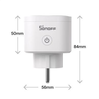 Розумна розетка SONOFF S61STPF з енергомоніторингом, Matter over Wi‑Fi 16A / 3840W, Білий