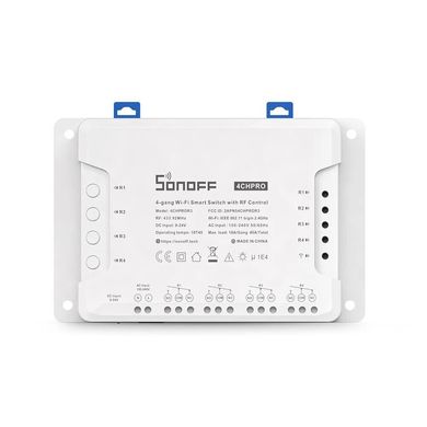 Wi-Fi вимикач Sonoff 4CH Pro R3 сухий контакт, Білий