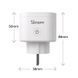 Розумна розетка SONOFF S61STPF з енергомоніторингом, Matter over Wi‑Fi 16A / 3840W, Білий