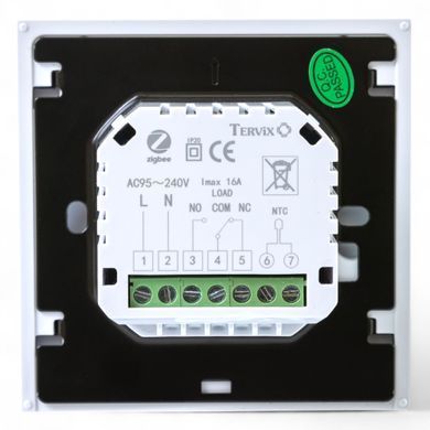 Термостат с ZigBee управлением Tervix Pro Line для газового/электрического котла, белый