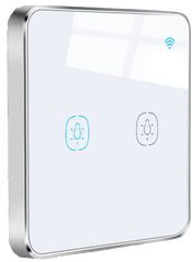 Розумний сенсорний вимикач Tervix Pro Line ZigBee Touch Switch (2 клавіші), без нуля, Білий