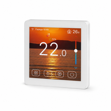 Комнатный сенсорный термостат с WiFi управлением Tervix Pro Line WiFi TouchScreen Thermostat (котел), Черный