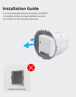 Умное Wi-Fi реле Sonoff Mini R2, Белый