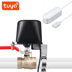 Комплект антипотоп Tuya Smart привід крана + датчик протікання