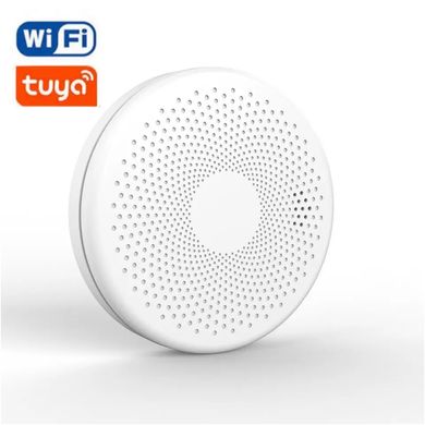 Беспроводной датчик дыма и угарного газа Wi-Fi Tuya Smart, Белый