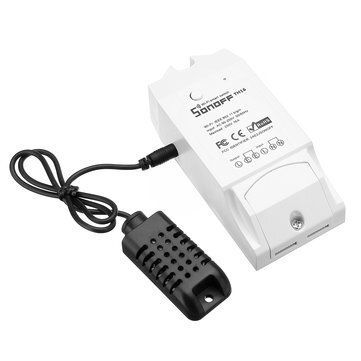 Wi-Fi вимикач Sonoff TH 10 з датчиком температури і вологості AM2301, Білий