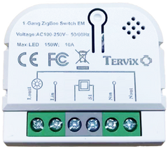 Умный выключатель Tervix Pro Line ZigBee Switch (1 клавиша/розетка), Белый