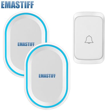 Дверной бездротової дзвінок Emastiff A10 з двома базами, Білий