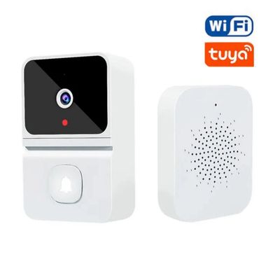 Бездротовий WI-Fi домофон Tuya Smart відеодзвінок, Білий