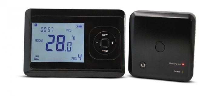 Беспроводной комнатный термостат WiFi Tervix Pro Line для газового/электрического котла, черный