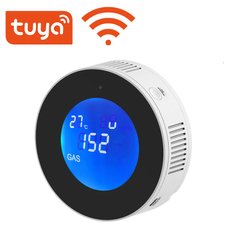 Wi-Fi датчик витоку газу та температури Tuya Gas sensor S7, Білий