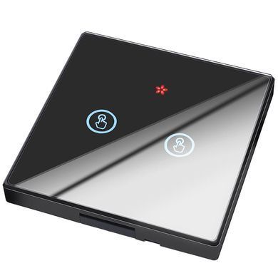 Беспроводной выключатель с реле Smartul WHC02-B-TH 2 канал Black