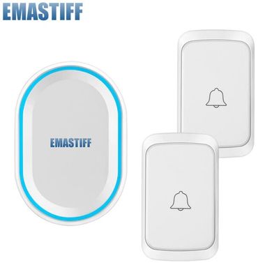 Дверний бездротової дзвінок Emastiff A10 з двома кнопками виклику, Білий