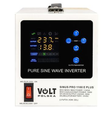 Джерело безперебійного живлення Volt Polska Sinus Pro 1100E Plus 12/230V (700/1100W)