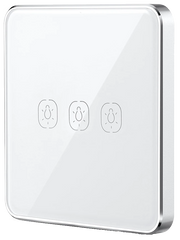 Розумна сенсорна кнопка-вимикач Tervix Pro Line ZigBee Touch Switch (3 клавіші), на батар., Білий