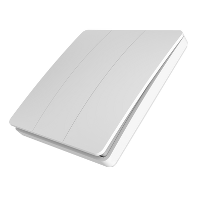 Беспроводной выключатель Tervix Pro Line RF 433 MHz Switch (3 клавиши) Кинетическая кнопка, Белый