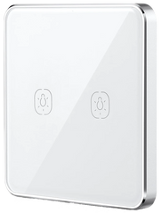 433031 Розумна сенсорна кнопка-вимикач Tervix Pro Line ZigBee Touch Switch (2 клавіші), на батар., Білий