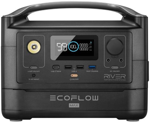 Зарядна станція EcoFlow RIVER Max (576 Вт·г), Черный