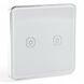Розумна сенсорна кнопка-вимикач Tervix Pro Line ZigBee Touch Switch (2 клавіші), на батарейках, Білий