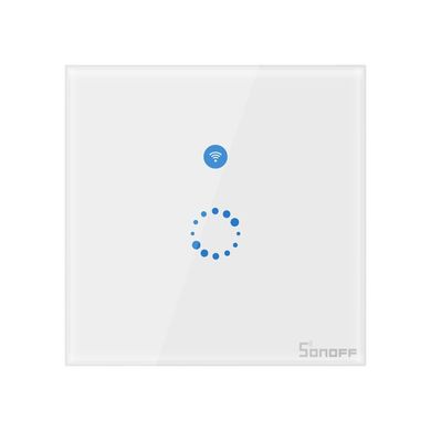 сенсорний Wi-Fi вимикач Sonoff TX T1 один канал, Білий