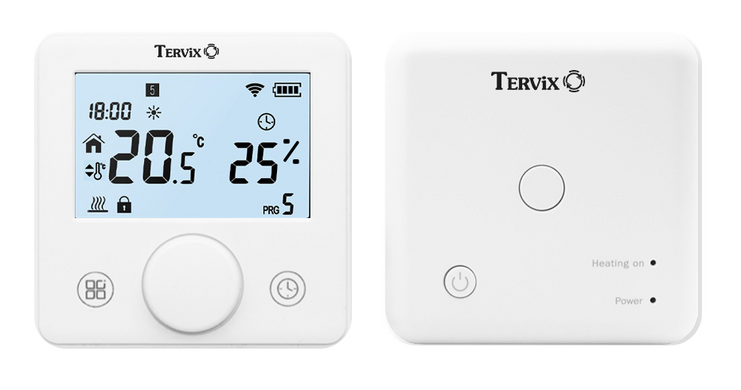 Беспроводной комнатный термостат с WiFi управлением Tervix Pro Line для газ./эл. котла, Белый