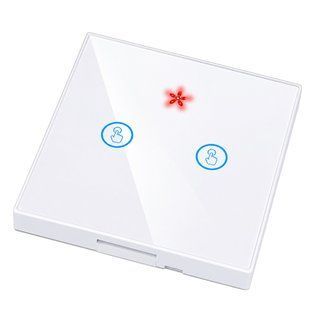 Бездротовий вимикач з реле Smartul WHC02-B-TH 2 канала White