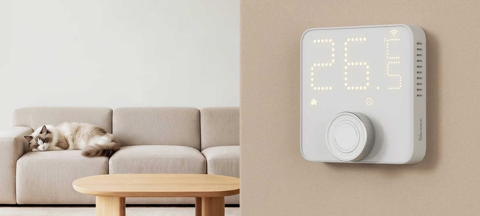 настінний Zigbee-термостат для керування котлами та системами опалення SONOFF TP-WGZBA 